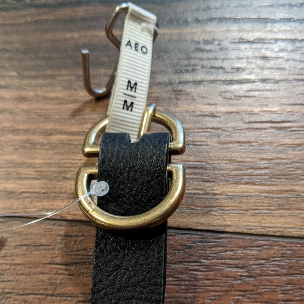 NWT American Eagle M Black Leather Belt